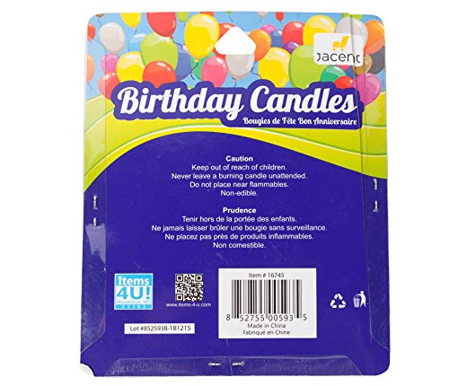 Jacent Happy Birthday Letter Candle Cake Toppers, 13 Count per Pack - 1 Pack