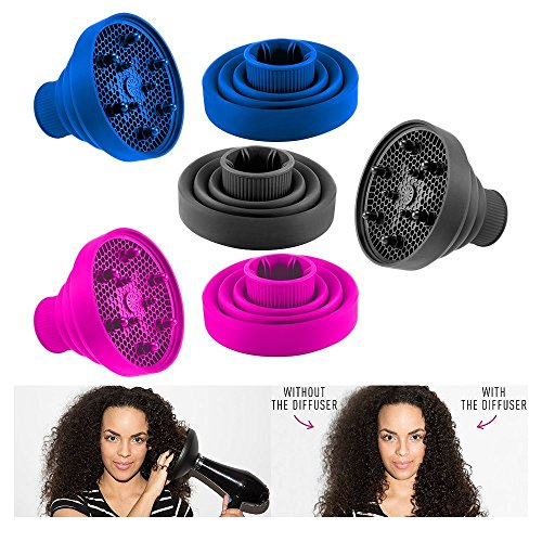 Click Here to See More Images CREATIVE Collapsible Hair Diffuser,Scalable Diffuser (Black)