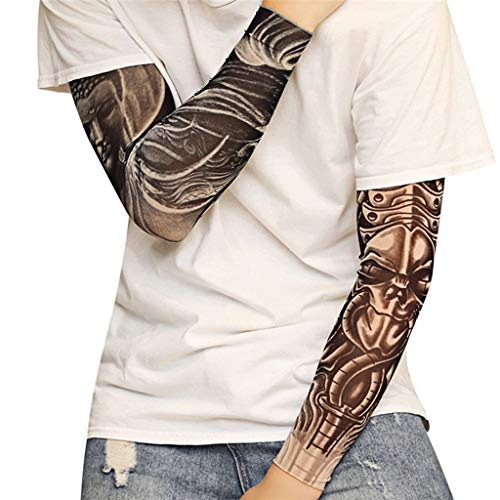 1PC Cooling Arm Sleeves for Men,UV Protective UPF Long Sun Sleeves, Tattoo Cover up Sleeves to Cover Arms