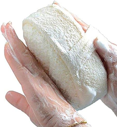 CRAZYON Natural Loofah Sponge Face Body Bath Shower Spa Exfoliator Scrubber Pad