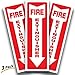 iSYFIX Fire Extinguisher Signs Stickers – 3 Pack 4x12 Inch – Premium Self-Adhesive Vinyl Decal, Laminated for Ultimate UV, Weather, Scratch, Water & Fade Resistance, Indoor & Outdoor