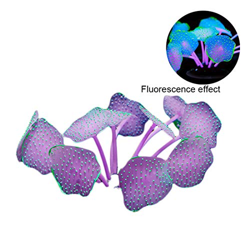 Loweryeah 11 Leaves Silicone Artificial Fish Tank Aquarium Coral Plant Ornament Underwater Decors