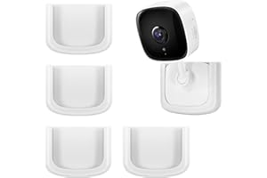 MAGITCSEE 4 Pack No Drill Tapo Camera Mount, Strong Adhesive Durable Wall Mount Stand Fits for Tapo Security Camera C100,C110, Easy Installation Window Mount Camera Brackets fits for TP Link Camera,White