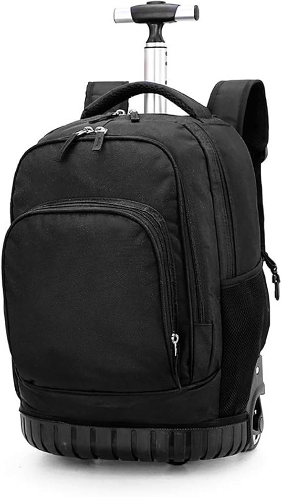 Amazon 男性と女性の旅行ローラーバックパック 学生トロリーバッグ 屋外トロリーバックパック 階段を登るバックパック A Zhalsa スーツケース