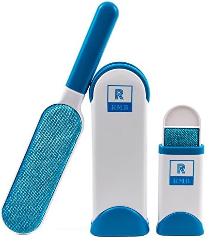 RMB Premium Pet Fur &amp; Lint Remover w/ Self-Cleaning Base Double-Sided Brush Reusable Removes Dog &amp; Cat Hair from Clothes and Furniture
