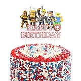1 Count Birthday Cake Topper for Roblox Cake Decoration - Party Decor Toppers