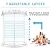 MISERWE Makeup Organizer 360 Degree Rotation 7 Layers Adjustable Storage Different Kinds of Cosmetics Multi-Function Large Capacity Makeup Storage Organizer Great for Bathroom Dresser Vanity