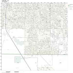Amazon.com: ZIP Code Wall Map of Chandler, AZ ZIP Code Map Not