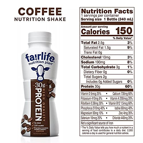 Fair Life Fairlife Nutrition Plan 30g Protein Shake, Coffee (11.5 fl