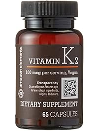 Amazon Elements Vitamin K2, 100mcg, 65 Capsules