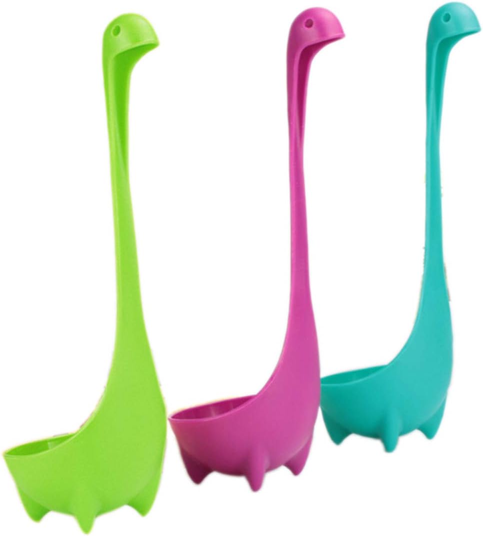 Dinosaur Spoon Soup Ladle 3 Pcs Kitchen Spoon Dinosaur Long Handle Soup Spoon Kitchen Cooking Accessories by Warmword