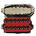 Yibuy One Pair Red Metal Pickups for Electric Guitar with Ceramic Magnets & Umbrella-head Screws