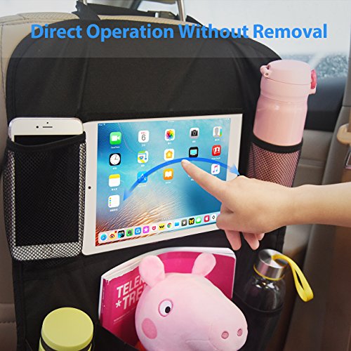 image for OMORC Car Seat Back Organizer with Tablet Holder Seat Back Protector C