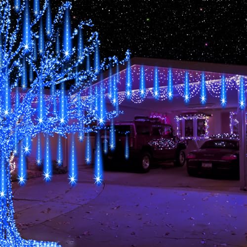 Aukora Rain Drop Lights, LED Meteor Shower Lights 11.8 inch 8 Tubes