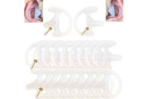 Lsgoodcare Earmold Earbuds Clear, Silicone Insert Earmolded Earpiece Ear Buds (Left and Right Ear) for 2 Way Acoustic Tube Ra