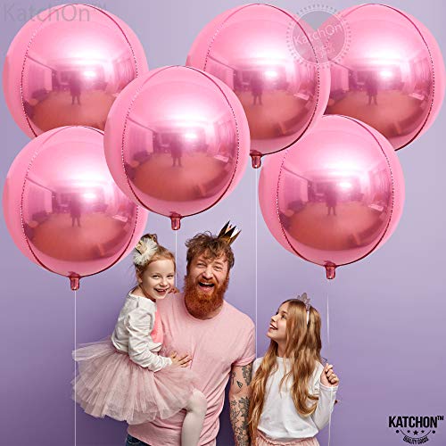 KatchOn, Light Pink Foil Balloons 22 Inch, Pack of Big Pink Balloons,  Pink Mylar Balloons Cowboy Boot