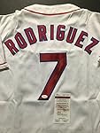 Autographed/Signed Ivan Pudge Rodriguez Texas Rangers White Baseball Jersey JSA COA