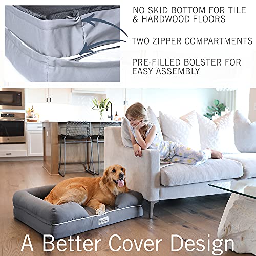 PetFusion Ultimate Pet Bed (Medium Firmness, Waterproof inner liner