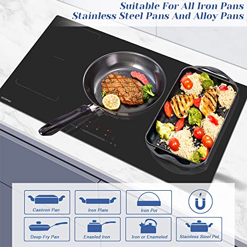 COOKPAD Electric Induction Cooktop 36 Inch 5 Burner, Builtin Stove Top