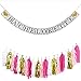 Bachelorette Banner With Gold Glitter Heart - Bachelorette Party Decorations - Bridal Shower Carnival Banner - Photo Prop Sign