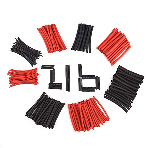 Heat Shrink Tubing 2:1 URBEST 216pcs Heat Shrink Tube Assortment Kit with Soldering Iron Welding Soldering Iron Kit Contain Solder Tips and Solder Wire (216pcs+Set of Soldering Iron) - Thumbnail 3
