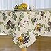 EVERYDAY LUXURIES Fresco Fruit Flannel Backed Vinyl Tablecloth, 52x70 Oval [Kitchen]