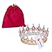 Stuff Crystal Crown Tiaras Prom Party Wedding Bridesmaid Hair Piece with Bobby Pins (Champagne)