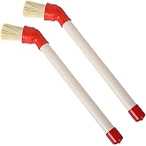 Calvana (2-Pack) Curved Applicator Brush for Tire Mounting Paste, 11" Plastic Handle, 45-Degree Angle for Easy Application of Tire Lubricants