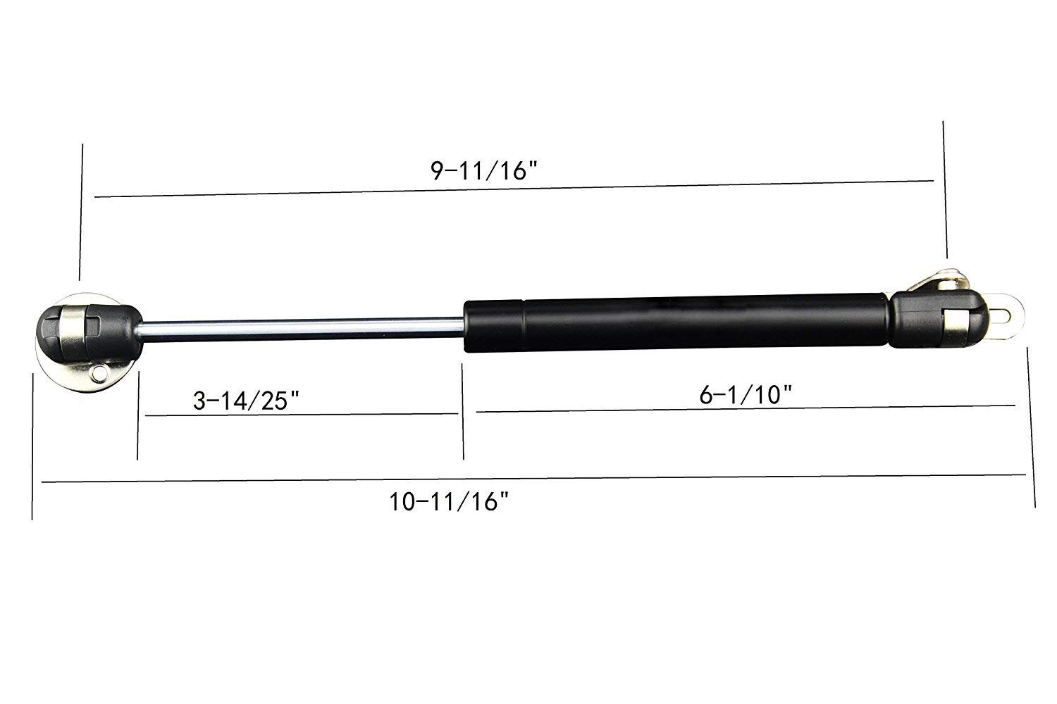 Apexstone 200N/45LB 10 inch Gas Struts,Gas Springs,Gas Strut,Lift Support,Gas Shocks,Lid Stay
