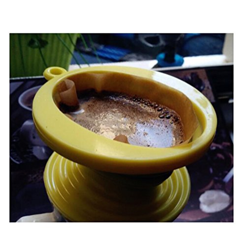 image for Kuke Reusable Silicone Coffee Dripper with Hook,Collapsible Coffee Fil