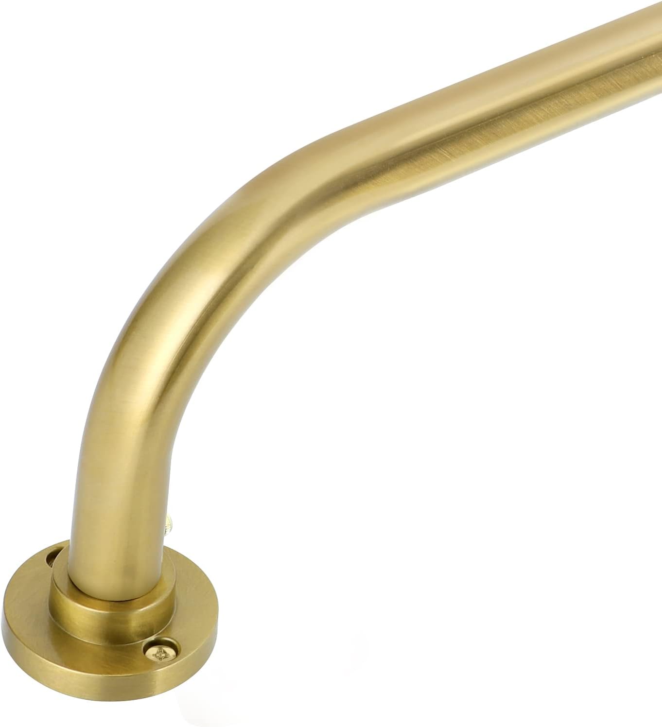 Window Treatment Hardware - Gold Wrap Around Curtain Rods,Gold Curtain Rods for windows 48 to 84 inch(4-7Ft),Adjustable Blackout Curtain Rod,1