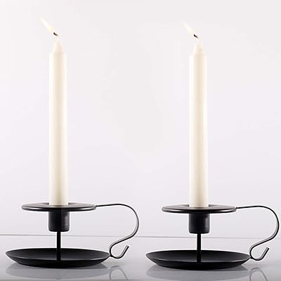 Buy Sujun Retro Iron Taper Candle Holder Set Of 2 Simple Black Candlestick Holders Candlelight Stand For Halloween Christmas Dining Room Home Decoration Display Online In Slovakia B07zv3mtrm