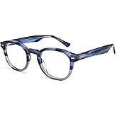 Dollger Blue Light Blocking Glasses For Woman Men Thick Frame Round Non-Prescription, pertain Computer Gaming,TV,Work