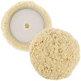 TCP Global 8" 100% Wool Hook & Loop Grip Buffing Pad for Compound Cutting & Polishing