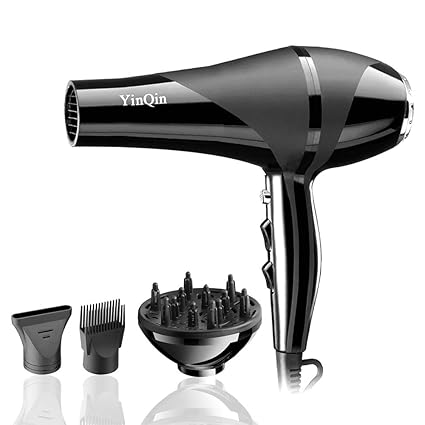 YinQin Professionell Haartrockner 2 Geschwindigkeiten & 3 Temperatureinstellungen, 2200 Watt, Keramik Ionen Fön AC Motor, Sty