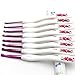 WIN Crochet Hooks Set,8 Pcs Plastic Aluminum Crochet Handles Needles Sweater Weave Knitting Tools (Pink)