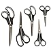 KUONIIY Scissors Set of 5 Soft Comfort-Grip Handles Sharp Titanium Blades
