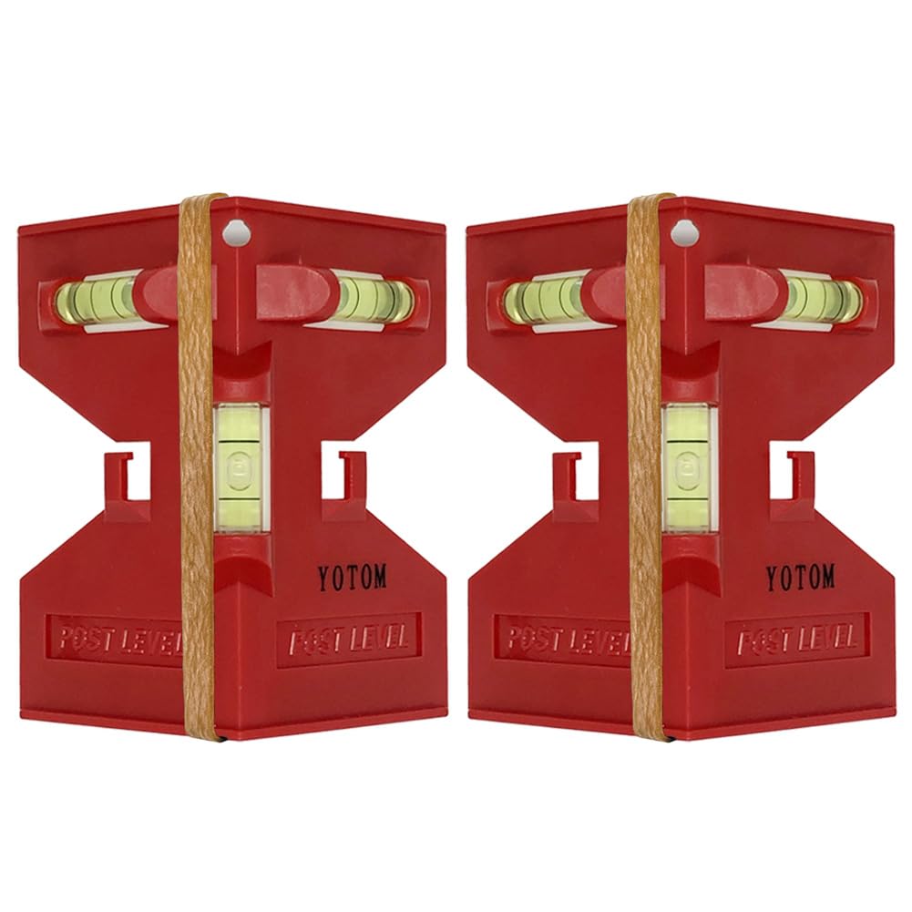 Photo 1 of 2 Pcs Magnetic Post Level for Pipe, Post and Beams Leveling (Upgraded Version)