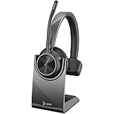 Poly - Voyager 4310 UC Wireless Headset + Charge Stand (Plantronics) - Single-Ear Headset- Connect to PC/Mac via USB-C Blueto