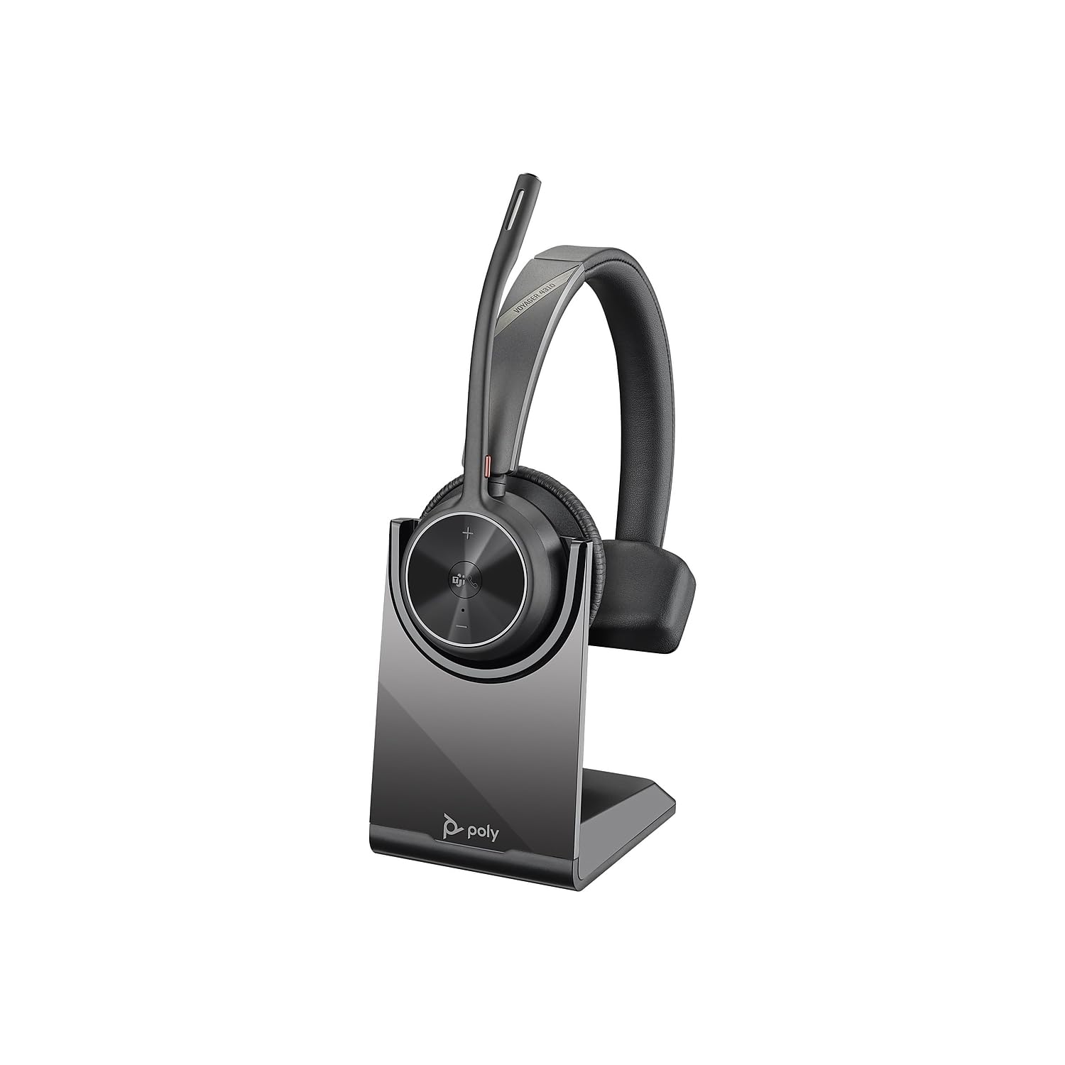 Poly - Voyager 4310 UC Wireless Headset + Charge Stand (Plantronics) - Single-Ear Headset- Connect to PC/Mac via USB-C Bluetooth Adapter, Cell Phone via Bluetooth-Works w/ Teams (Certified), Zoom&More