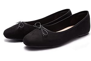 AFEETSING Women's Round Toe Ballet Flats Comfortable Bow Dressy Flats Shoes for Women