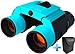 Small Teal Binoculars for Travel Lightweight Portable Durable Metal Body Bird Watching Boating Hunting Camping Hiking Accessory Compact Belt Case