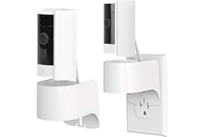 PEFECON Outlet Mount for Ring Indoor Cam (2nd Gen and 1nd Gen), 2 Pack Plug-in Wall Mount Stand with Power Plug, 360 Degree Swivel and Space Saving Design (Ring Camera are Not Included)