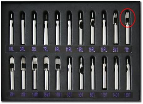 Set 22 Double Wash Holes Stainless Steel Tattoo Tips Kit for Grip Machine