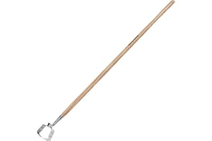 Berry&Bird Garden Weeder Hoe, 63'' Stainless Steel Hula Hoe for Weeding, Action Stirrup Hoe for Gardening Loop Scuffle Hoe with Wooden Long Handle Hand Weeder Tool Push Pull Dutch Hoe Heavy Duty