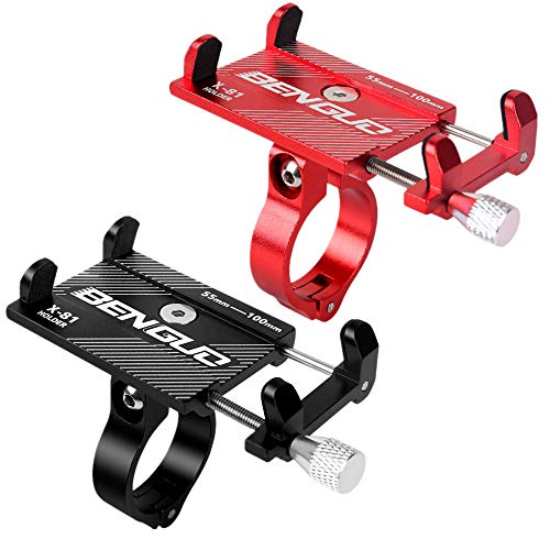 Bike Accessories,Dartphew 1Pcs [ Bike Phone Mount Bracket Holder Clip ] - Bicycle Handlebar Phone Holder - Aluminum alloy(Size:4.3×6.5×8cm) (Black) - Thumbnail 5