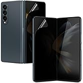 DIACUBE [2+2 Pack] For Samsung Galaxy Z Fold 4 Privacy Anti-Spy Screen Protector, 2 pcs Inside + 2 pcs Front Premium Flexible EPU Hybrid Film, Self-Healing, Case Friendly, Easy Installation with