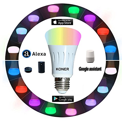 Smart led bulb, compatible with amazon alexa and google…