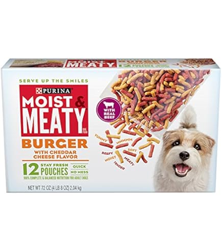 Purina Moist And Meaty Dog Food Chopped Burger
