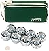 Boule Set of 8 - Polished Alloy Petanque Set